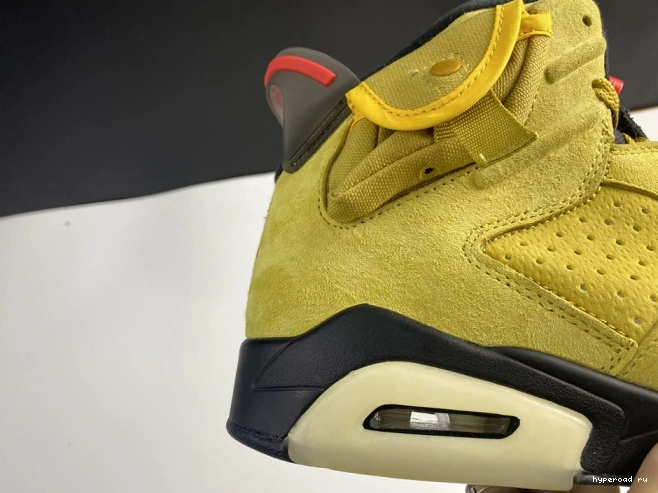 JORDAN YELLOW AIR TRAVIS SCOTT CN1084-300 X 6 0727